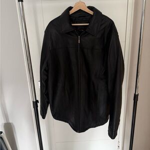 Black Leather Jacket- Men